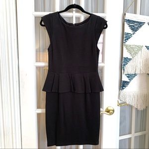 Alice + Olivia Black Peplum Dress - Like New 6